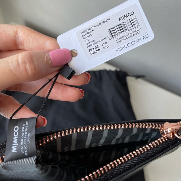 MIMCO black leather pouch - BNWT - Picture 4 of 7